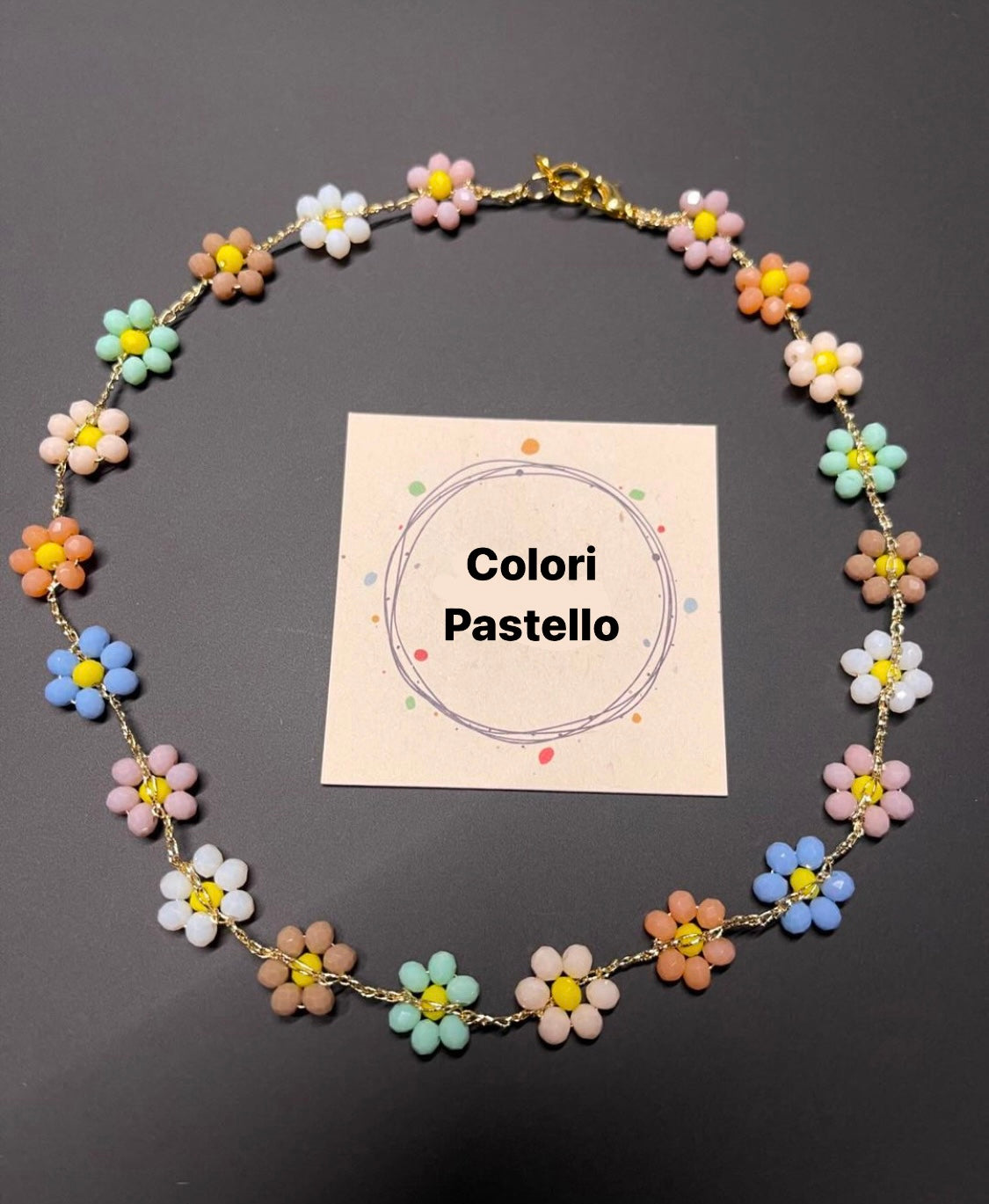 Nuova collana MARGHERITE - fatta a mano, diversi colori disponibili