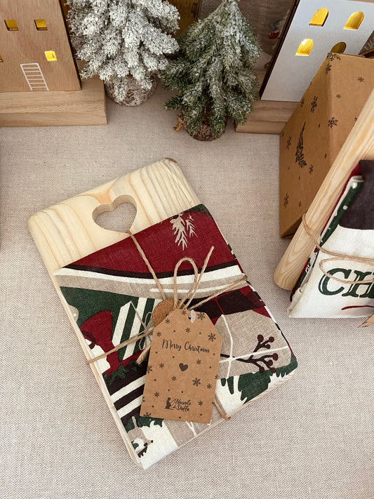 Set TAGLIERE + STROFINACCIO COZY WINTER