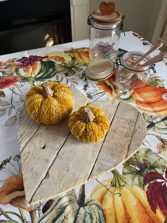 Decorazione ZUCCA GIALLA in tessuto - 2 misure