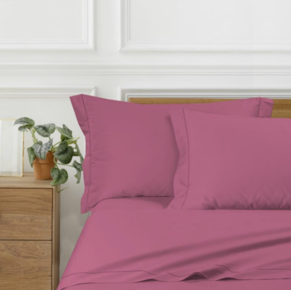 Completo letto matrimoniale in RASO di cotone - MALVA personalizzabile