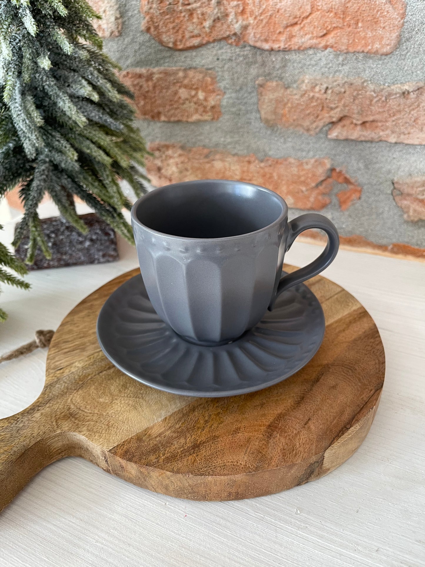 Tazza con piattino SUNDAY personalizzabile