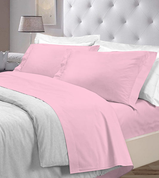 Completo letto tinta unita ROSA - personalizzabile