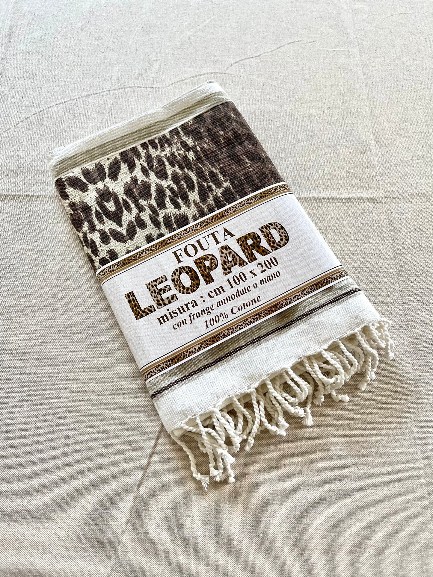 Telo mare fouta LEOPARD - personalizzabile